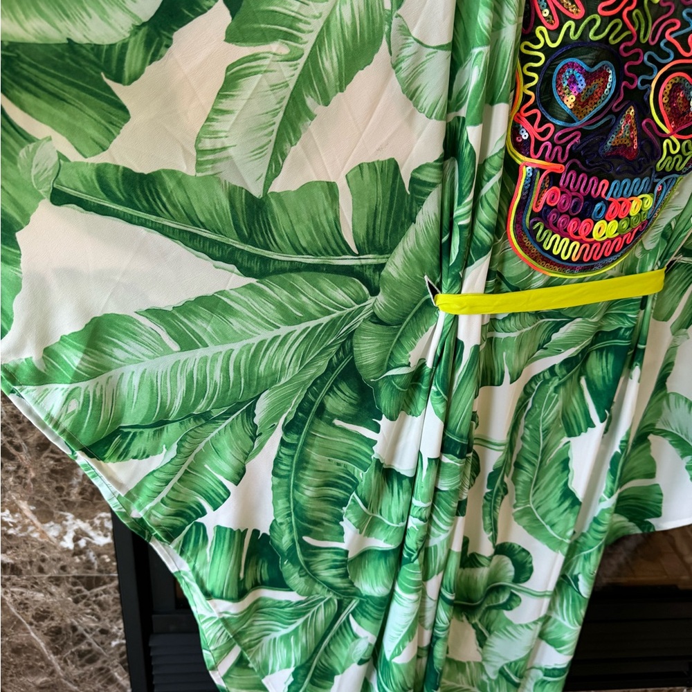 Aromena swim cover up kimono cashmere sugar skull - Picture 6 of 9